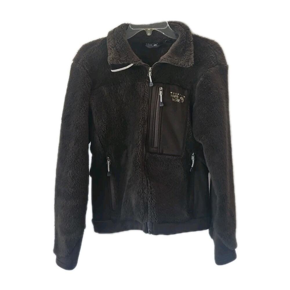 Mountain Hardwear Women's Small Brown Fleece Jacket Full Zip POLARTEC ThermalPro